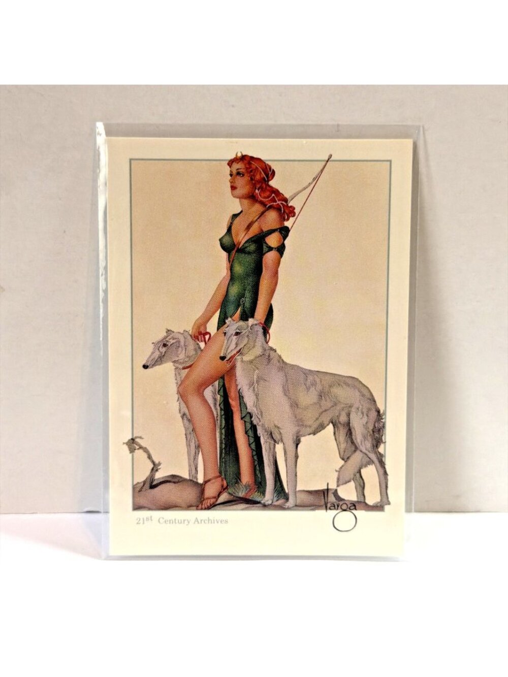1992 Vargas Girl Pinup Art Trading Card Lady of The Hounds Gatefold 4 March 1941